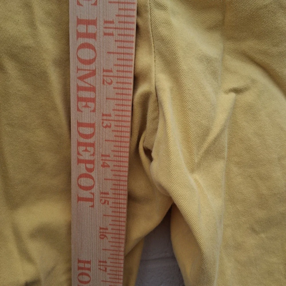 Polo Ralph Lauren‎ Chino Shorts Flat Front Casual Yellow Mens Size 35 Pony